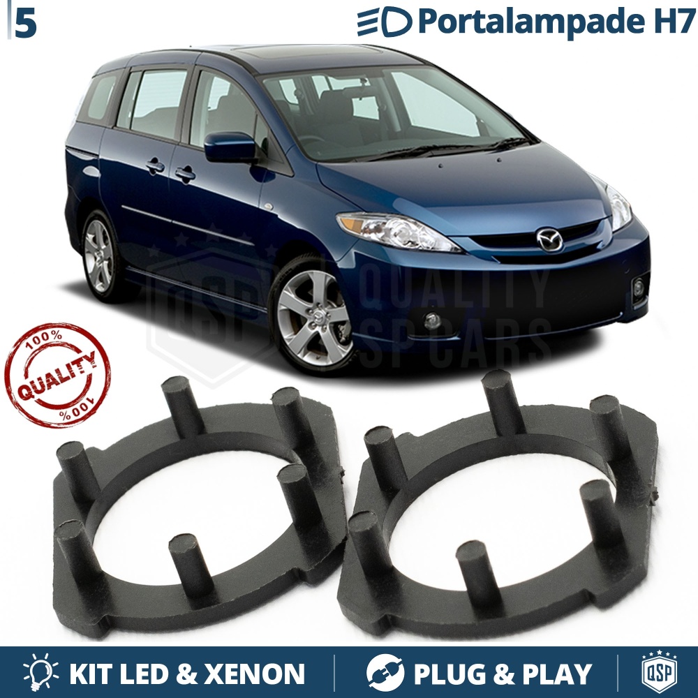 2 ADAPTERS Bulbs Holder FOR MAZDA 5 | H7 LED KIT, xenon Installation 2 ADAPTERS Bulbs Holder FOR MAZDA 5 | H7 LED KIT, xenon Installation
