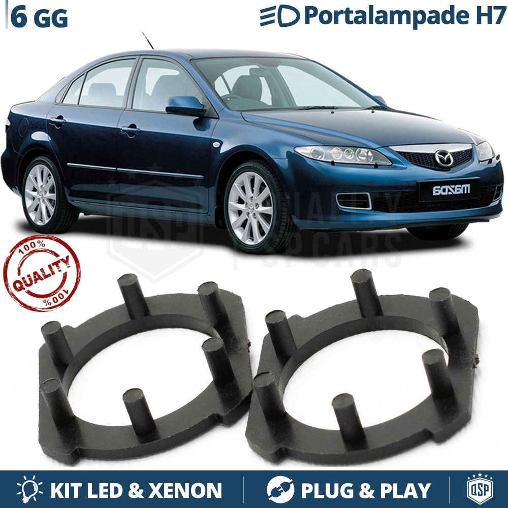 2 ADAPTORES del Retenedor Soporte Bombilla para MAZDA 6 GG | Montaje KIT LED H7, Xenon 2 ADAPTORES del Retenedor Soporte Bombilla para MAZDA 6 GG | Montaje KIT LED H7, Xenon