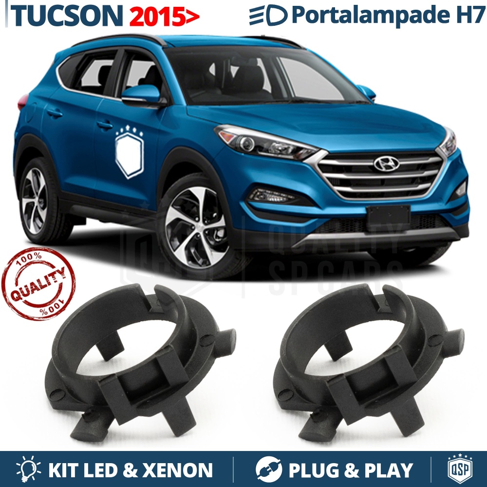 2X Adaptatores del Retenedor Soporte Bombilla para Montaje KIT LED H7 para HYUNDAI TUCSON 3 (15-21)