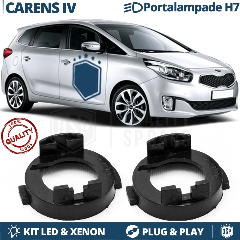 2X Adaptatores del Retenedor Soporte Bombilla para Montaje KIT LED H7 para KIA CARENS IV 2013-