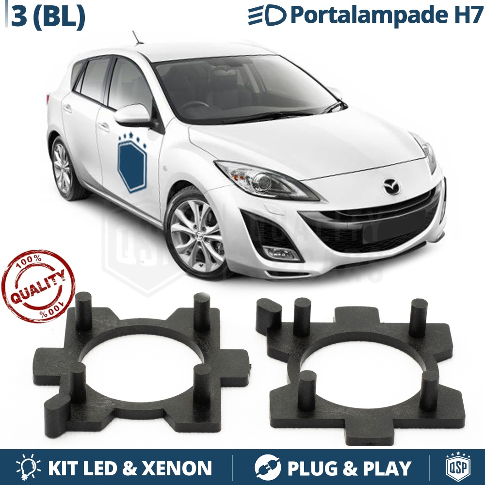 2X Adaptatores del Retenedor Soporte Bombilla para Montaje KIT LED H7 para MAZDA 3 BL (2009-2013) 2X Adaptatores del Retenedor Soporte Bombilla para Montaje KIT LED H7 para MAZDA 3 BL (2009-2013)