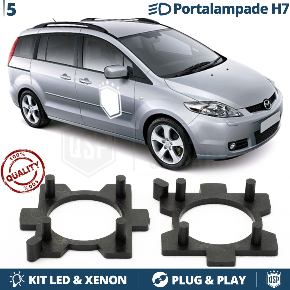 2X Adaptatores del Retenedor Soporte Bombilla para Montaje KIT LED H7 para MAZDA 5 (2005-2015) 2X Adaptatores del Retenedor Soporte Bombilla para Montaje KIT LED H7 para MAZDA 5 (2005-2015)