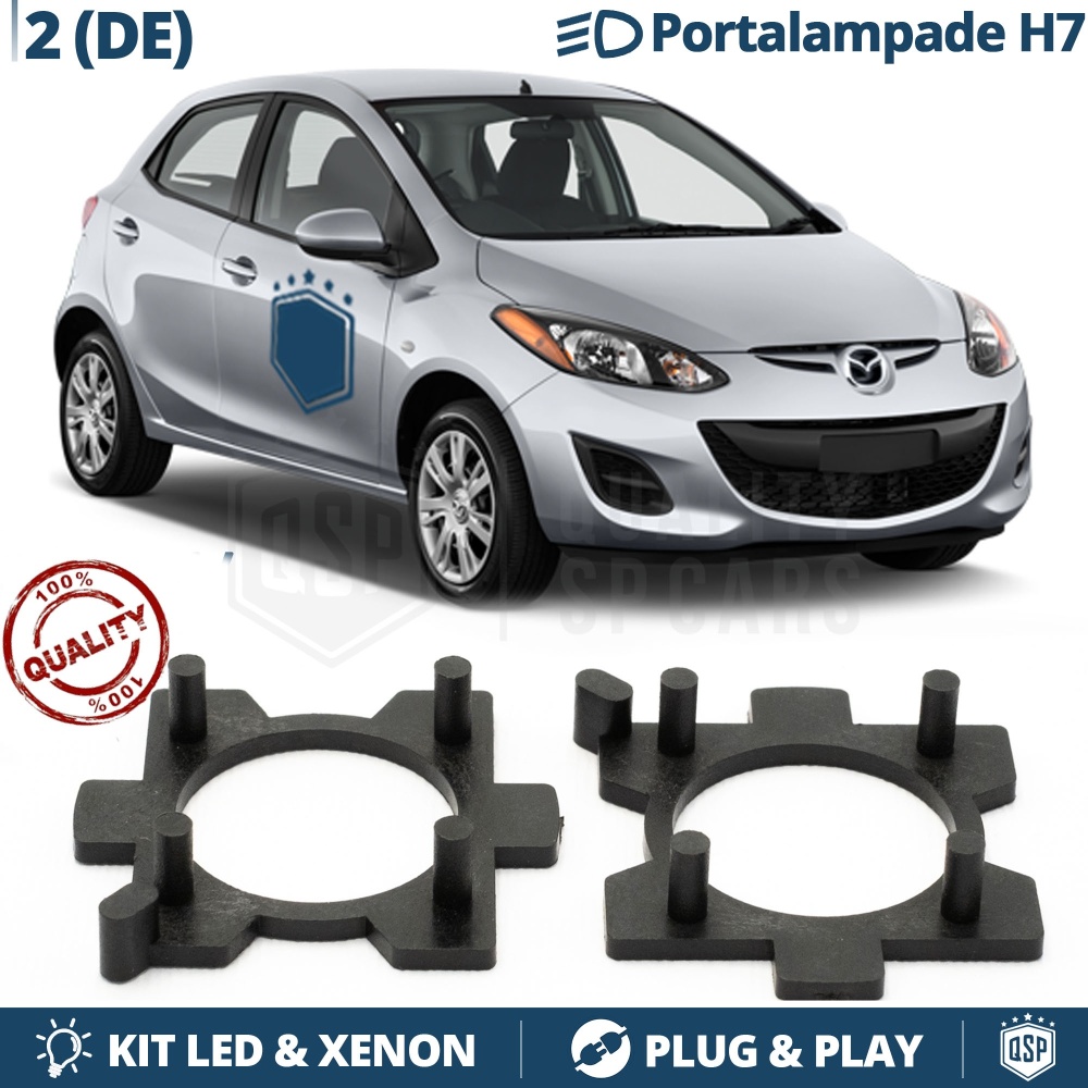 2X Adaptatores del Retenedor Soporte Bombilla para Montaje KIT LED H7 para MAZDA 2 DE (2007-2014) 2X Adaptatores del Retenedor Soporte Bombilla para Montaje KIT LED H7 para MAZDA 2 DE (2007-2014)