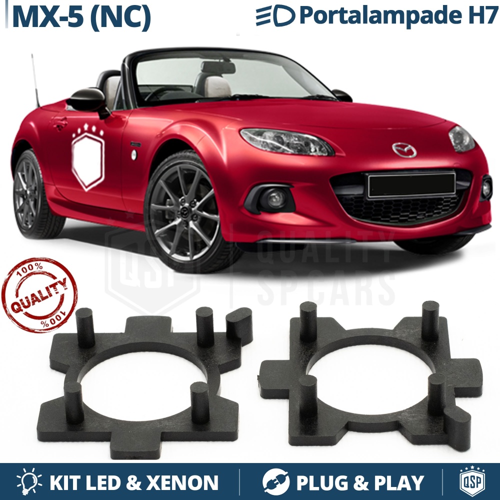 2x ADATTATORI Portalampada per montaggio KIT LED H7 Compatibili CON MAZDA MX-5 III (NC)/MIATA 2006-2015 2x ADATTATORI Portalampada per montaggio KIT LED H7 Compatibili CON MAZDA MX-5 III (NC)/MIATA 2006-2015