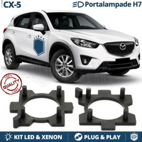 2x ADATTATORI Portalampada per montaggio KIT LED H7 Compatibili CON MAZDA CX-5 I (2011-2017)