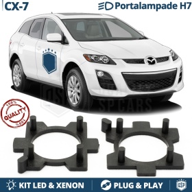 2x ADATTATORI Portalampada per montaggio KIT LED H7 Compatibili CON MAZDA CX-7 (2006-2012)