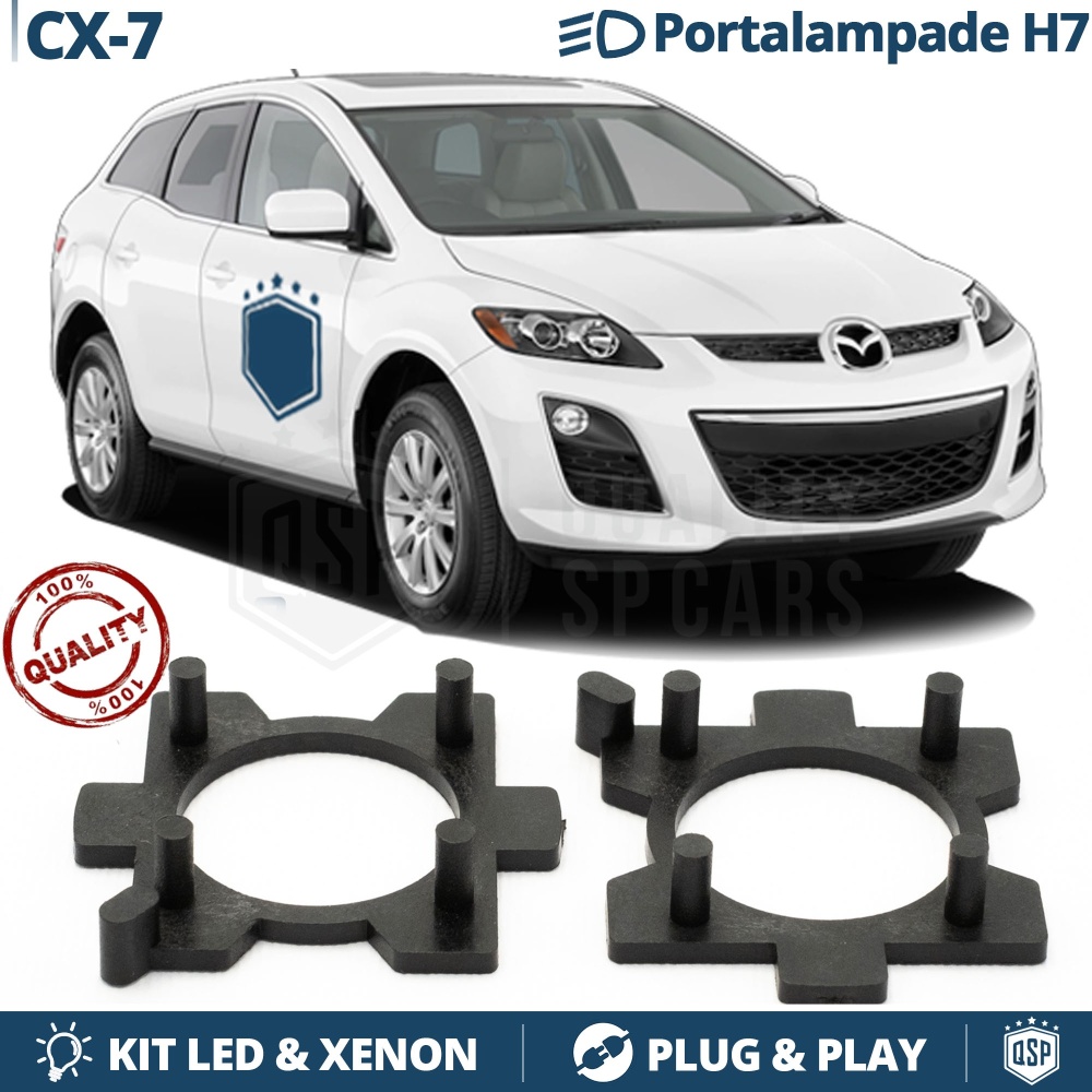 2x ADATTATORI Portalampada per montaggio KIT LED H7 Compatibili CON MAZDA CX-7 (2006-2012) 2x ADATTATORI Portalampada per montaggio KIT LED H7 Compatibili CON MAZDA CX-7 (2006-2012)