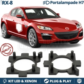 2X Adaptatores del Retenedor Soporte Bombilla para Montaje KIT LED H7 para MAZDA RX-8 (2003-2012)