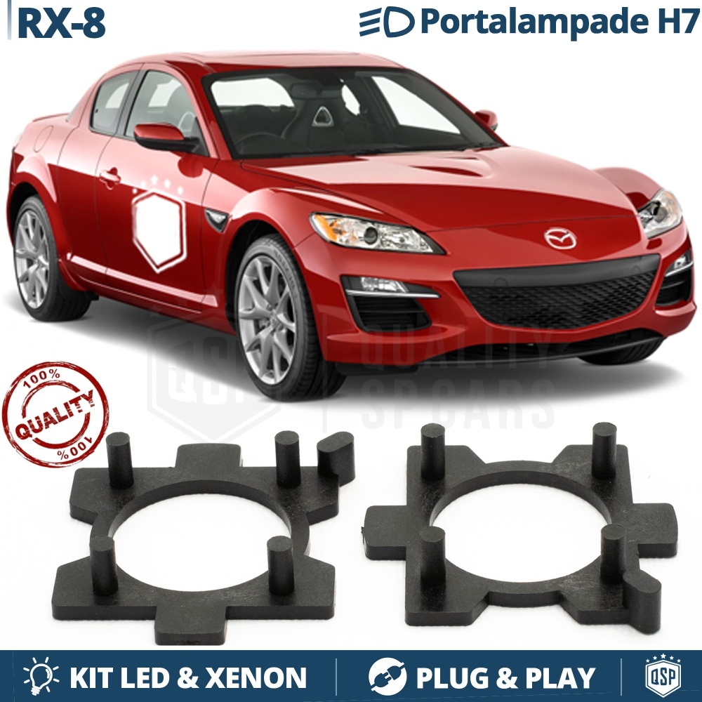 2X Adaptatores del Retenedor Soporte Bombilla para Montaje KIT LED H7 para MAZDA RX-8 (2003-2012) 2X Adaptatores del Retenedor Soporte Bombilla para Montaje KIT LED H7 para MAZDA RX-8 (2003-2012)