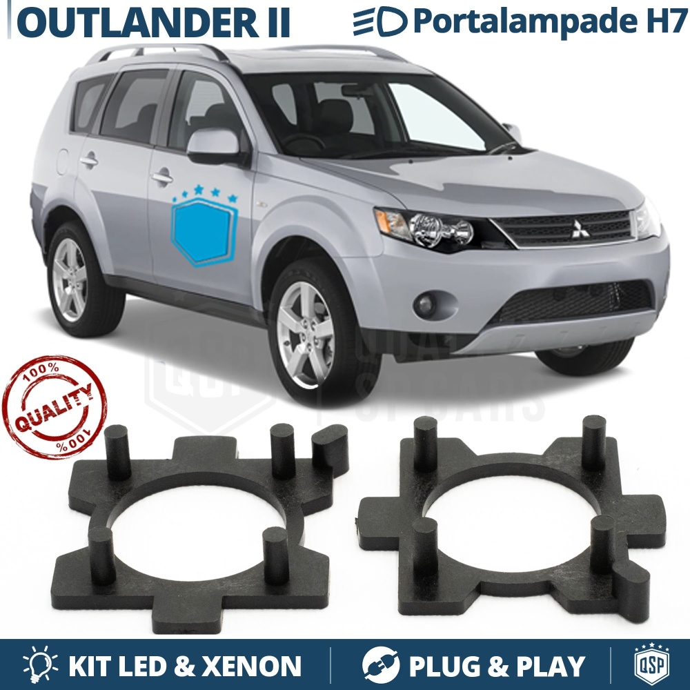 2 Adapters Bulbs Holder for LED KIT H7 Installation for MITSUBISHI OUTLANDER II (2007-2012) 2 Adapters Bulbs Holder for LED KIT H7 Installation for MITSUBISHI OUTLANDER II (2007-2012)