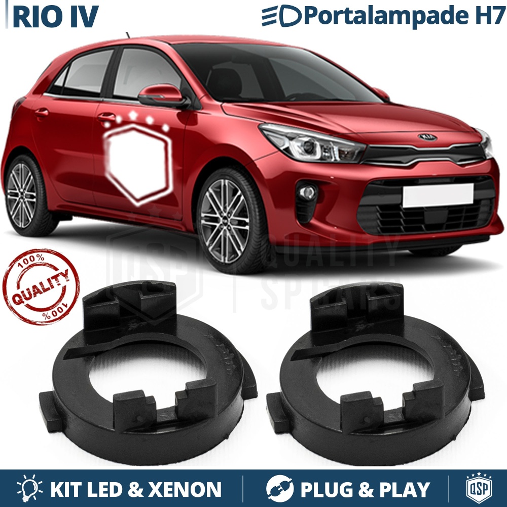 2X Adaptatores del Retenedor Soporte Bombilla para Montaje KIT LED H7 para KIA RIO IV 2017- 2X Adaptatores del Retenedor Soporte Bombilla para Montaje KIT LED H7 para KIA RIO IV 2017-