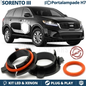2x ADATTATORI Portalampada per montaggio KIT LED H7 per KIA SORENTO III (2014-2017)