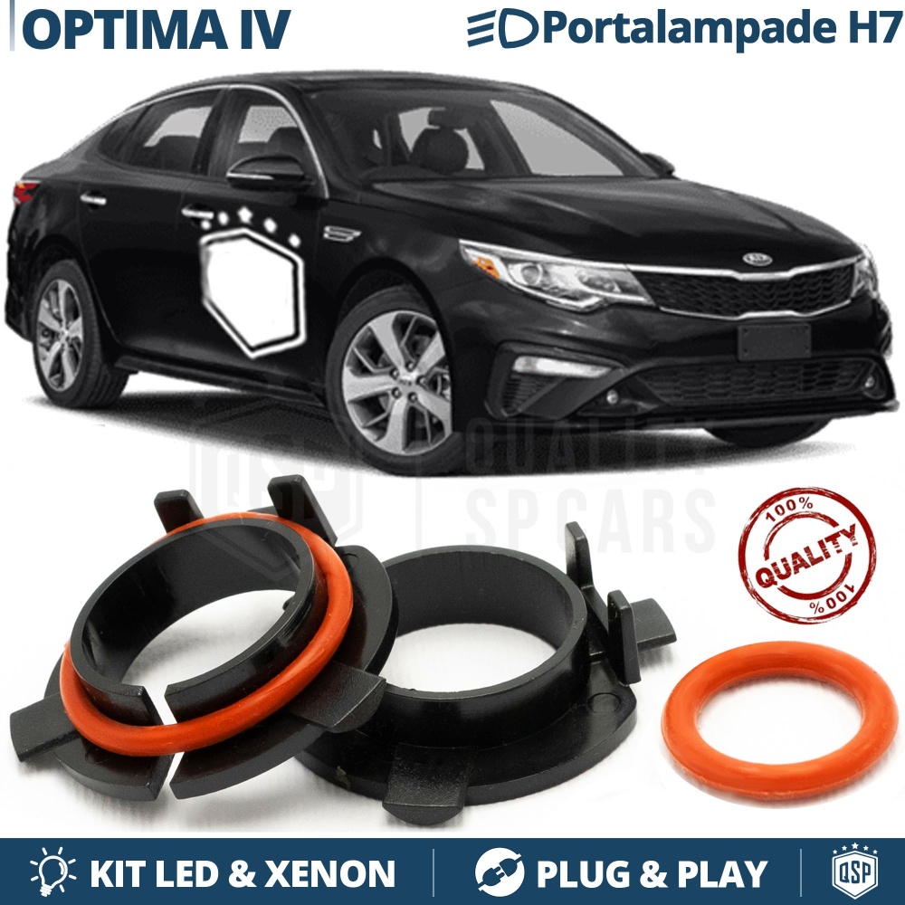 2X Adaptatores del Retenedor Soporte Bombilla para Montaje KIT LED H7 para KIA OPTIMA IV 2015--) 2X Adaptatores del Retenedor Soporte Bombilla para Montaje KIT LED H7 para KIA OPTIMA IV 2015--)