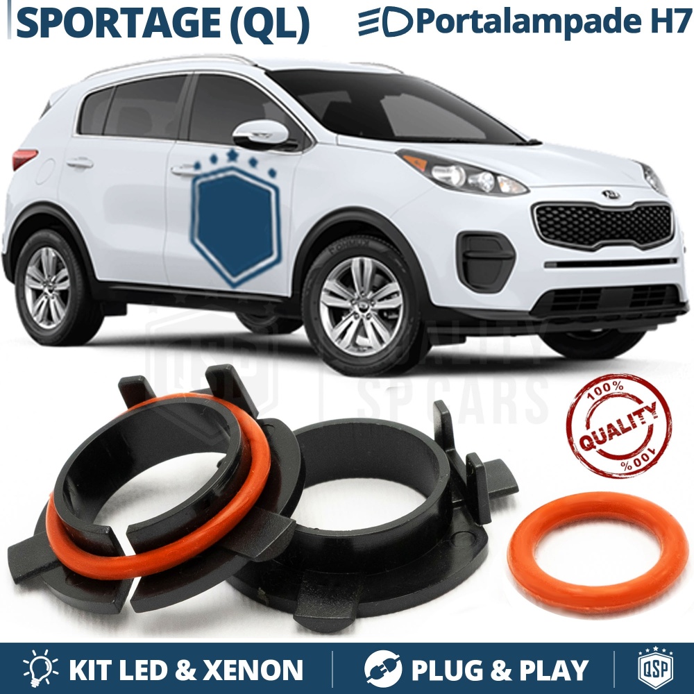 2X Adaptatores del Retenedor Soporte Bombilla para Montaje KIT LED H7 para KIA SPORTAGE (QL) 2016-