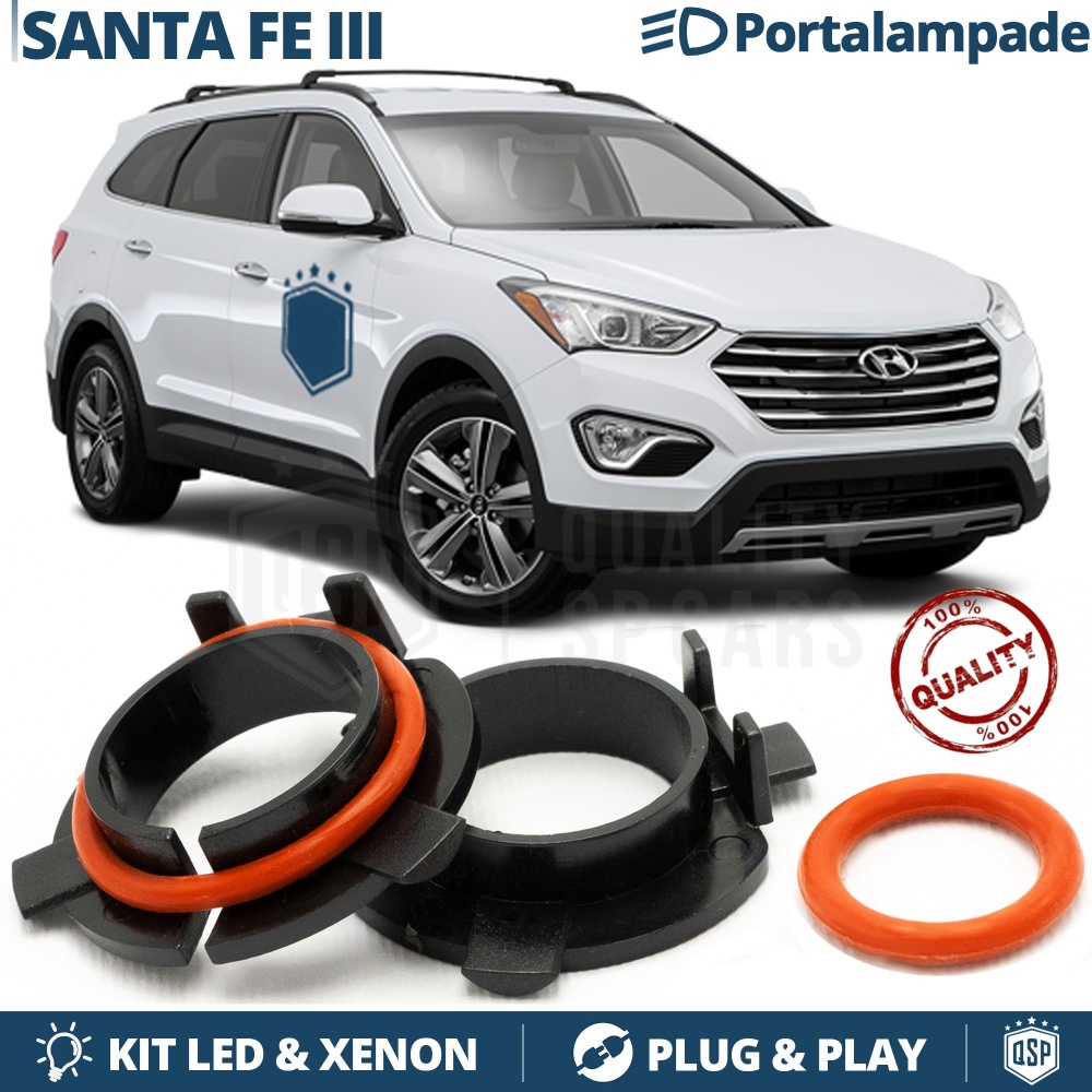 2X Adaptatores del Retenedor Soporte Bombilla para Montaje KIT LED H7 para HYUNDAI SANTA FE III DESDE 2012