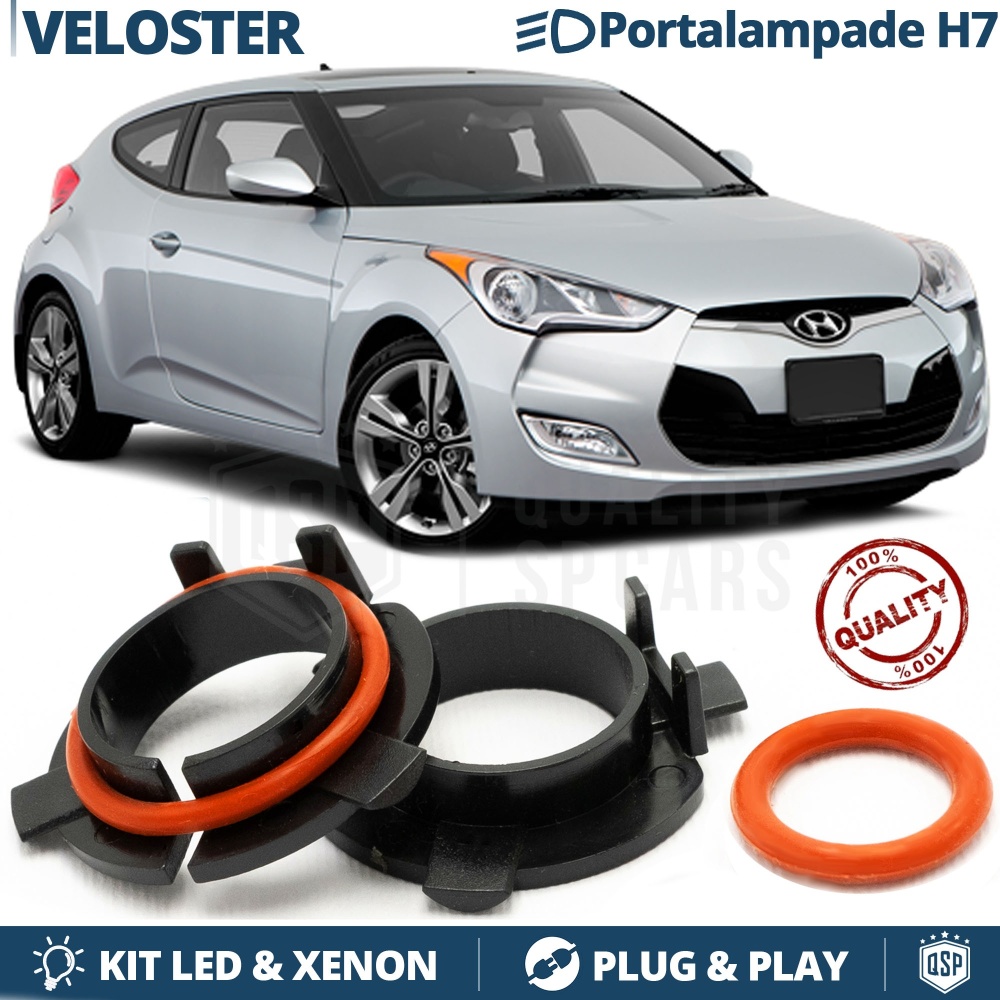 2X Adaptatores del Retenedor Soporte Bombilla para Montaje KIT LED H7 para HYUNDAI VELOSTER DESDE 2012