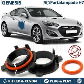 2 Adapters Bulbs Holder for LED KIT H7 Installation for HYUNDAI GENESIS COUPÉ FROM 2012