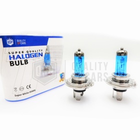 BOMBILLAS DE LUCES HALÓGENAS LAMPS H4 12V 55W, LUZ DE FARO POTENTE BLANCO, EFECTO XENON, VISIBILIDAD DE +35 Mt