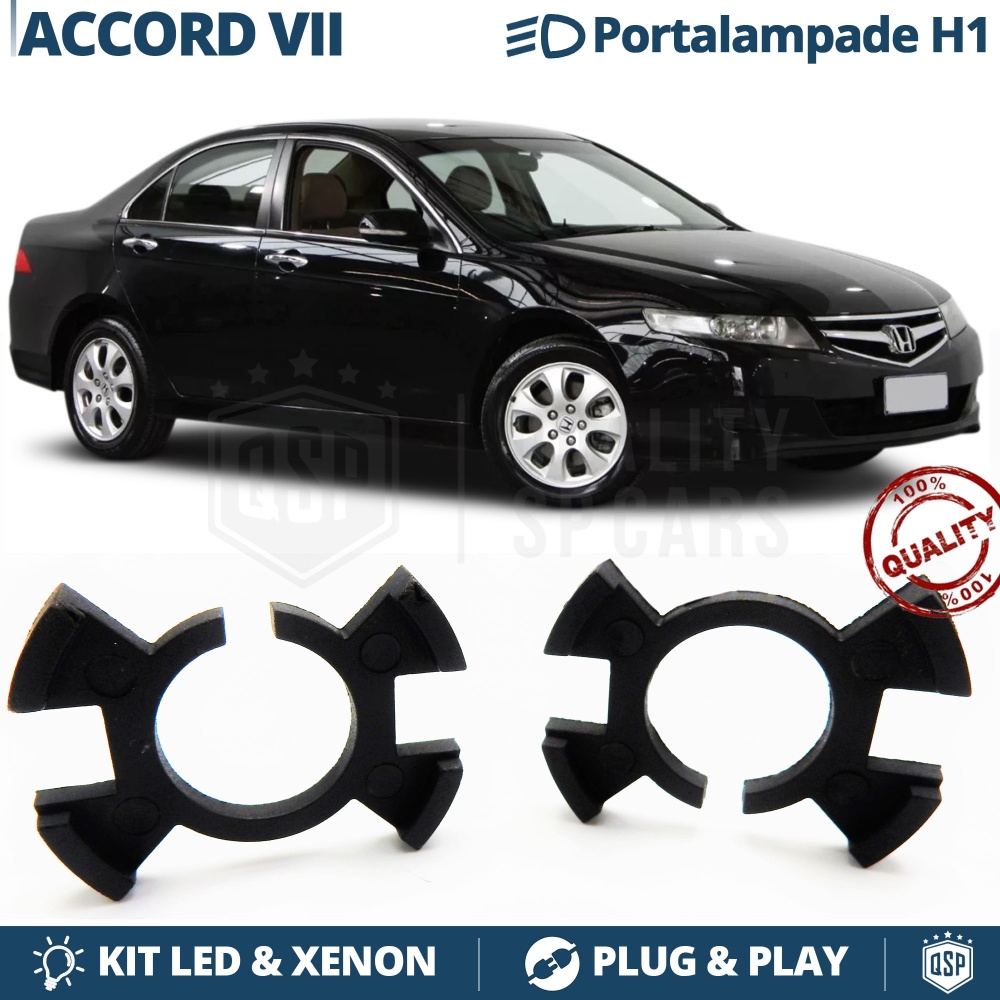 2 Adapters Bulbs Holder for LED KIT Installation For HONDA ACCORD VII (2003-2008)