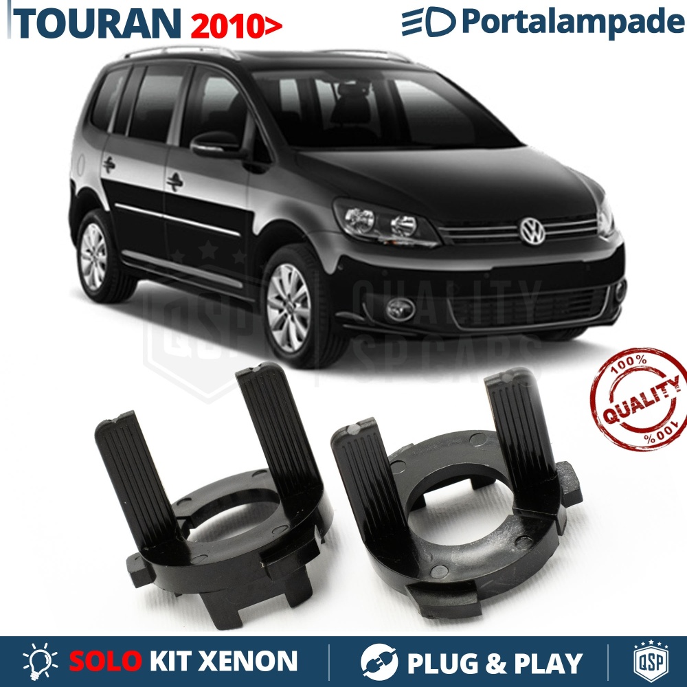 2 Adapters Bulbs Holder for Xenon KIT H7 Installation for VW TOURAN 2010-