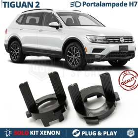 2X Adaptatores del Retenedor Soporte Bombilla para Montaje KIT XENON H7 para VW TIGUAN 2015-