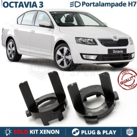 2X Adaptatores del Retenedor Soporte Bombilla para Montaje KIT XENON H7 para SKODA OCTAVIA 3 2013-
