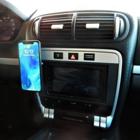 Soporte Magnético para Teléfono Móvil para Coche, Oficina, Tableta y Soporte Smartphone , Ajustable 180 ° en Acero Negro, Universal