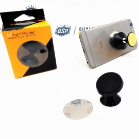 Soporte Magnético para Teléfono Móvil para Coche, Oficina, Tableta y Soporte Smartphone , Ajustable 180 ° en Acero Negro, Universal