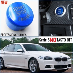 KEY ENGINE IGNITION BLUE BUTTON "START STOP ENGINE" IN ABS FOR BMW 5 SERIES F10/F11 Without OFF Button Anti-Scratches NO FOOTPRINT