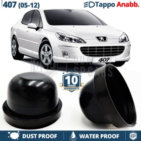 1 TAPPO MAGGIORATO FARI Anabbaglianti per PEUGEOT 407 (05-12) Coperchio ANTIPOLVERE Installazione KIT LED E XENON