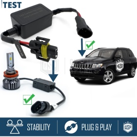 Decodificadores ANTI ERRORES Luces de Cruce JEEP COMPASS | Resistencias CANbus H11