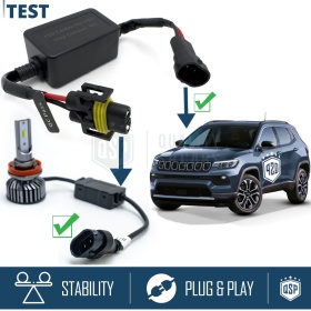 Decodificadores ANTI ERRORES Luces de Cruce JEEP COMPASS 2 desde 2021 | Resistencias CANbus H11