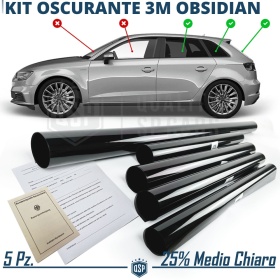 Película Tinte 3M Ventanas TRASERAS para Alfa 159 Aprobada | OBSIDIAN 25 MEDIO CLARO