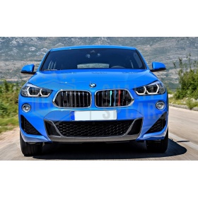 3x RIÑONES REJILLA en colores M Sport para BMW X2 (F39) 2017- CON 8 Bandas Verticales en ABS