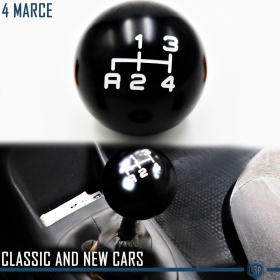 BLACK 4 Speed Gear Shift KNOB FOR LAND CRUISER BJ - J (55-90) in Anodized Stainless Steel