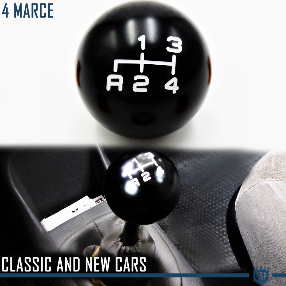 BLACK 4 Speed Gear Shift KNOB FOR LAND CRUISER BJ - J (55-90) in Anodized Stainless Steel