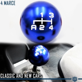 Universal BLUE 4 Speed Gear Shift KNOB FOR LAND CRUISER BJ - J (55-90) in Anodized Stainless Steel