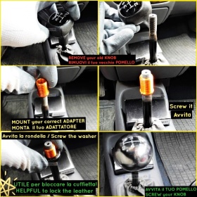 Pomo Palanca de Cambio 4 VELOCIDADES Gris PLATEADO para LAND CRUISER BJ - J (55-90) en Acero Inoxidable Anotizado