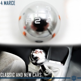 POMMEAU Levier de Vitesse GRIS Argenté 4 VITESSES pour VW MAGGIOLINO (38-03) en Acier Inoxydable Anodisé