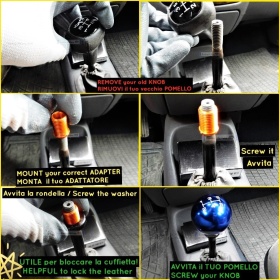 Universal BLUE 4 Speed Gear Shift KNOB FOR VW GOLF II (83-92) in Anodized Stainless Steel