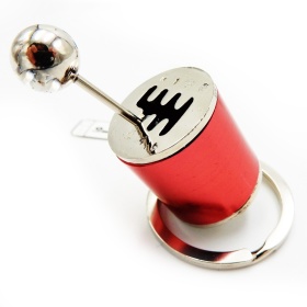 Llavero Coche Movimiento real PALANCA DE CAMBIO Rojo en metal IDEA REGALO