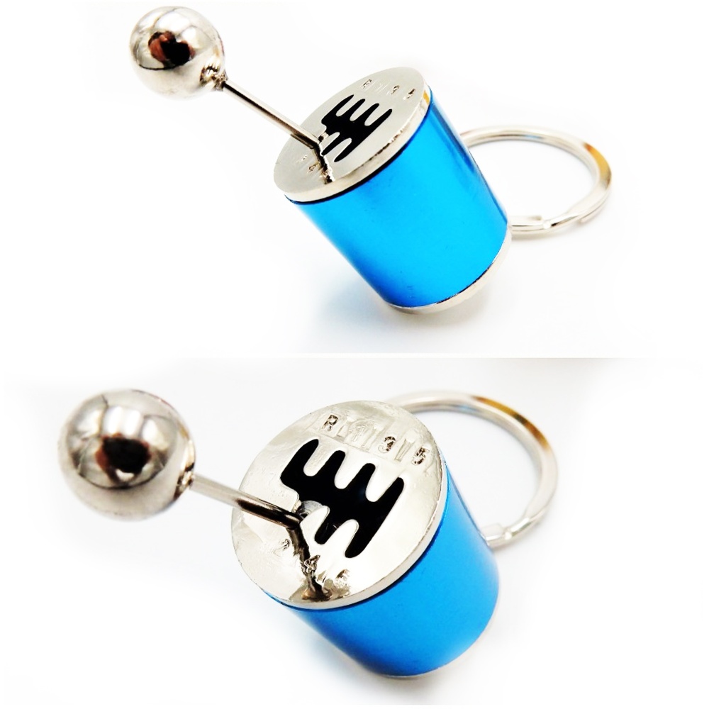Llavero Coche Movimiento real PALANCA DE CAMBIO Azul en metal IDEA REGALO Llavero Coche Movimiento real PALANCA DE CAMBIO Azul en metal IDEA REGALO