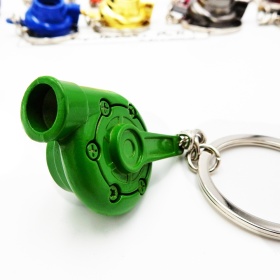 Llavero Coche Movimiento real TURBINA A HELICE Verde en metal IDEA REGALO