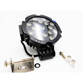 1 LUZ DE FARO ADICIONAL LED AUXILIAR AJUSTABLE NEGRO COCHES TODOTERRENO 51W 6500K 3600 LUMEN