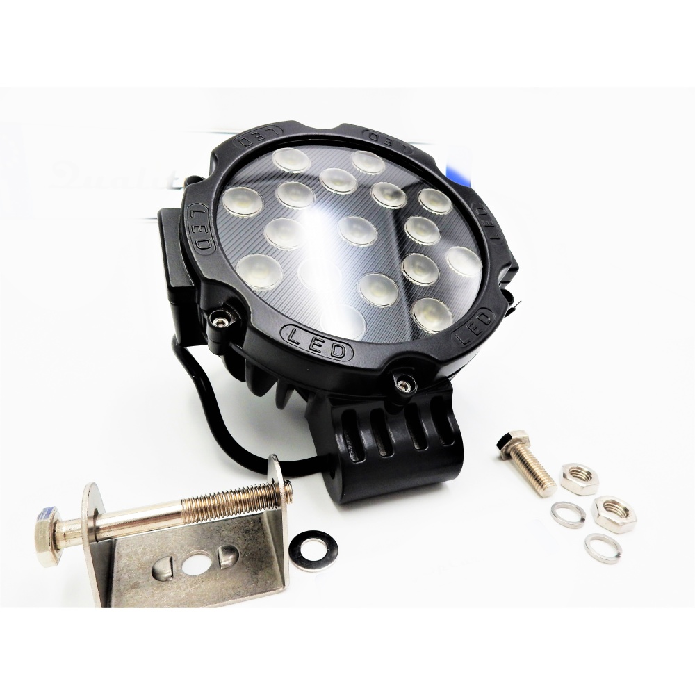 1 LUZ DE FARO ADICIONAL LED AUXILIAR AJUSTABLE NEGRO COCHES TODOTERRENO 51W 6500K 3600 LUMEN 1 LUZ DE FARO ADICIONAL LED AUXILIAR AJUSTABLE NEGRO COCHES TODOTERRENO 51W 6500K 3600 LUMEN