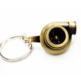 Llavero Coche Movimiento real TURBINA A HELICE Bronce en metal IDEA REGALO