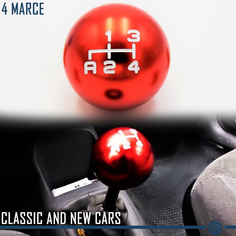 RED 4 Speed Gear Shift KNOB For FORD MUSTANG /SHELBY GT  in Anodized Stainless Steel
