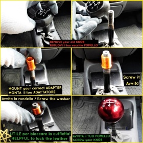 RED 4 Speed Gear Shift KNOB For FORD MUSTANG /SHELBY GT  in Anodized Stainless Steel
