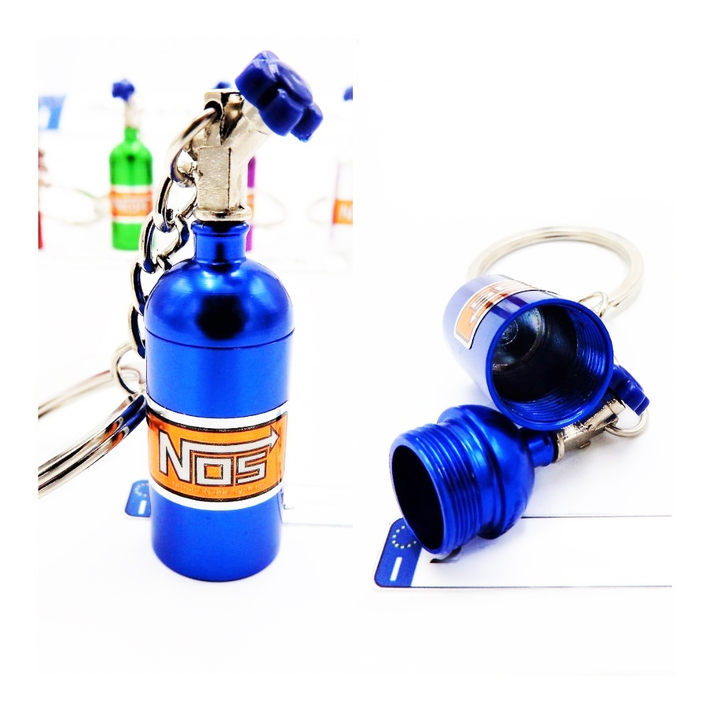 NOS Nitro Cylinder STORAGE Car Keyring Pill Box Hide Precious Blue Metal GIFT IDEA NOS Nitro Cylinder STORAGE Car Keyring Pill Box Hide Precious Blue Metal GIFT IDEA