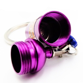 NOS Nitro Cylinder STORAGE Car Keyring Pill Box Hide Precious Purple Metal GIFT IDEA